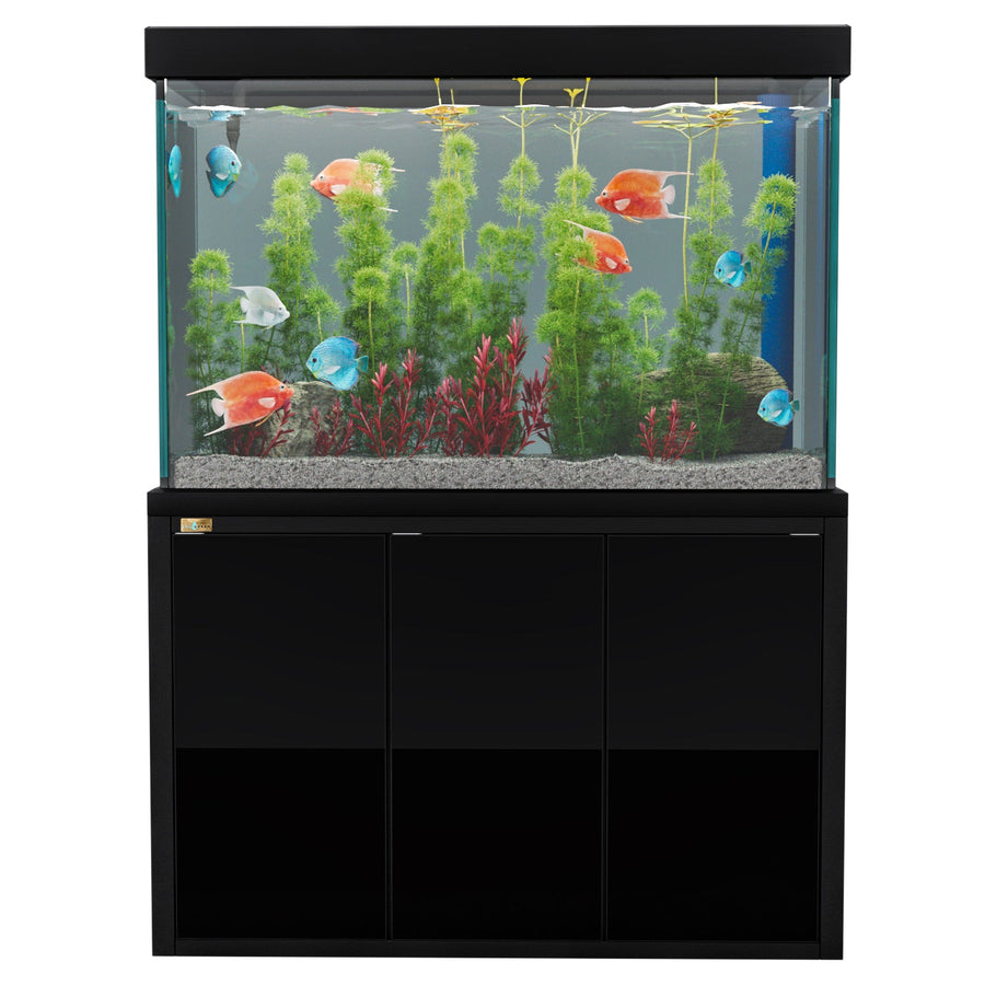 Aqua Dream Acuario de vidrio templado de 175 galones negro