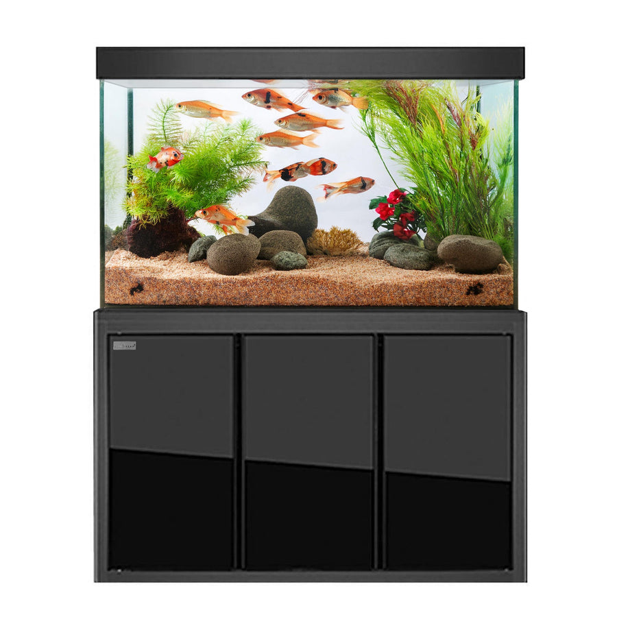 Acuario Aqua Dream de 135 galones de cristal templado, negro