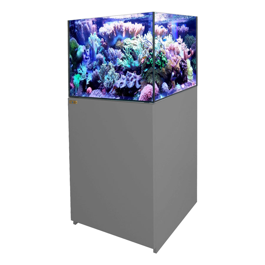Coral Reef 90 Gallon Aquarium Ultra Clear Glass Tank & Built in Sump Silver