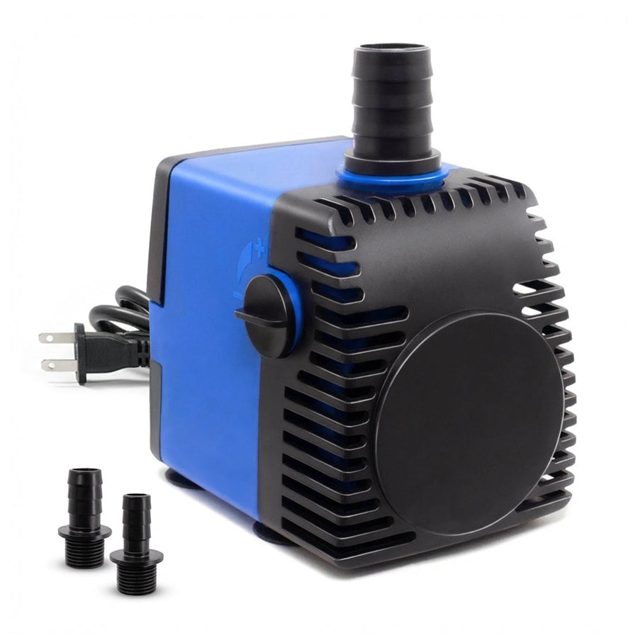 530 GPH Submersible Pond & Fountain Pump | Adjustable Flow, Epoxy-Sealed, UL Listed – Waterfall, Hydroponics & Aquaponics Water Feature Pump, 45W, 3-Prong SJTW Cord