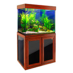 Acuario de vidrio templado Aqua Dream de 100 galones en secuoya
