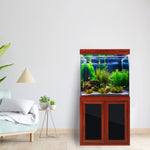 Acuario de vidrio templado Aqua Dream de 100 galones en secuoya