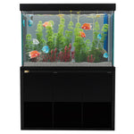 Aqua Dream Acuario de vidrio templado de 175 galones negro