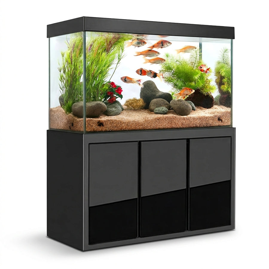 Acuario Aqua Dream de 135 galones de cristal templado, negro