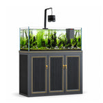 175 Gallon Plants Ranchu Aquarium with Ultra Clear Glass and Built in Sump All Black