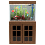 Aqua Dream 100 Gallon Tempered Glass Aquarium Darkwood