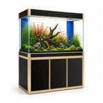 Aqua Dream 135 Gallon Tempered Glass Aquarium Black With Gold