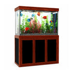 Aqua Dream 135 Gallon Tempered Glass Aquarium Redwood