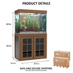 Aqua Dream 100 Gallon Tempered Glass Aquarium Darkwood