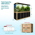 Aqua Dream 400 Gallon Tempered Glass Aquarium Black and Gold