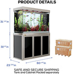 Aqua Dream 235 Gallon Tempered Glass Aquarium Premium Silver