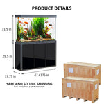 Acuario Aqua Dream de 135 galones de cristal templado, negro