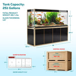 260 Gallon Aquarium | Luxury Large Glass Fish Tank with Stand