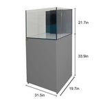 Coral Reef 90 Gallon Aquarium Ultra Clear Glass Tank & Built in Sump Silver