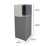 50 Gallon Coral Reef Aquarium Ultra Clear Glass Tank & Built in Sump Silver