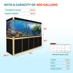 400 gallon aquarium with stand sump and LED