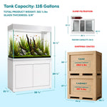 110 Gallon Aquarium with Stand | Premium Glass Fish Tank