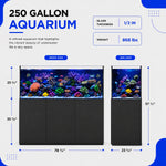 250 Gallon Tank Coral Reef Aquarium Ultra Clear Glass & Built in Sump
