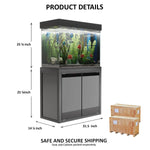 Aqua Dream 50 Gallon Aquarium Black Tempered Glass