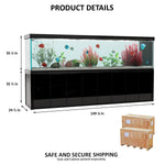 Pecera Aqua Dream de 600 galones, acuario de cristal templado negro