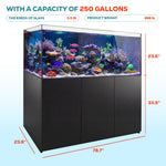 250 gallon aquarium with stand and sump