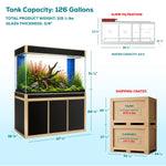 Aqua Dream 135 Gallon Tempered Glass Aquarium Black With Gold