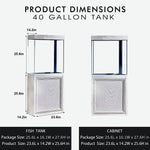 Aqua Dream 40 Gallon Tempered Glass Aquarium White Oak