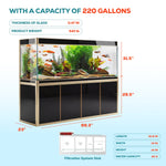 220 gallon aquarium with stand sump and LED black gold