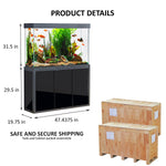 Acuario Aqua Dream de 135 galones de cristal templado, negro