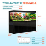 400 gallon aquarium with stand and sump