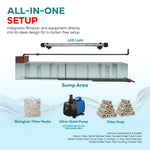large aquarium all-in-one system with LED black