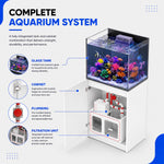90 Gallon Coral Reef Aquarium Ultra Clear Glass Tank & Built in Sump All White