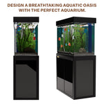 Pecera Aqua Dream de 100 galones, acuario de cristal templado, negra