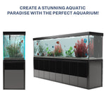 Pecera Aqua Dream de 600 galones, acuario de cristal templado negro