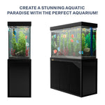 Aqua Dream Acuario de vidrio templado de 175 galones negro