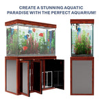 Aqua Dream Acuario de vidrio templado de 135 galones Redwood