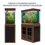 Aqua Dream 100 Gallon Tempered Glass Aquarium Darkwood