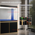 Aqua Dream 100 Gallon Tempered Glass Aquarium Black and Gold