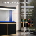 Aqua Dream 175 Gallon Tempered Glass Aquarium Black and Gold