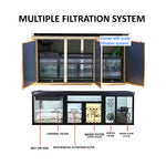 Aqua Dream 200 Gallon Aquarium White and Silver with Premium Filtration System