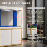 Aqua Dream 220 Gallon Tempered Glass Aquarium White and Gold