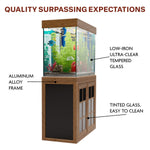 Aqua Dream 100 Gallon Tempered Glass Aquarium Darkwood
