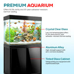 Aqua Dream 50 Gallon Aquarium Black Tempered Glass