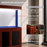 Aqua Dream 135 Gallon Tempered Glass Aquarium Redwood
