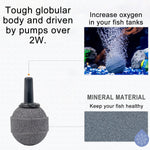 气石0.8英寸球形散流器，适用于鱼缸水族箱气泵，一包10个