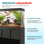 Acuario Aqua Dream de 135 galones de cristal templado, negro