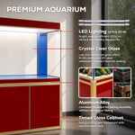 Aqua Dream 135 Gallon Tempered Glass Aquarium Red and Gold