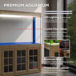 Aqua Dream 145 Gallon Tempered Glass Aquarium Darkwood