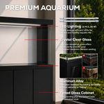 Aqua Dream 230 Gallon Tempered Glass Aquarium Black Premium