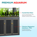 175 Gallon Plants Ranchu Aquarium with Ultra Clear Glass and Built in Sump All Black